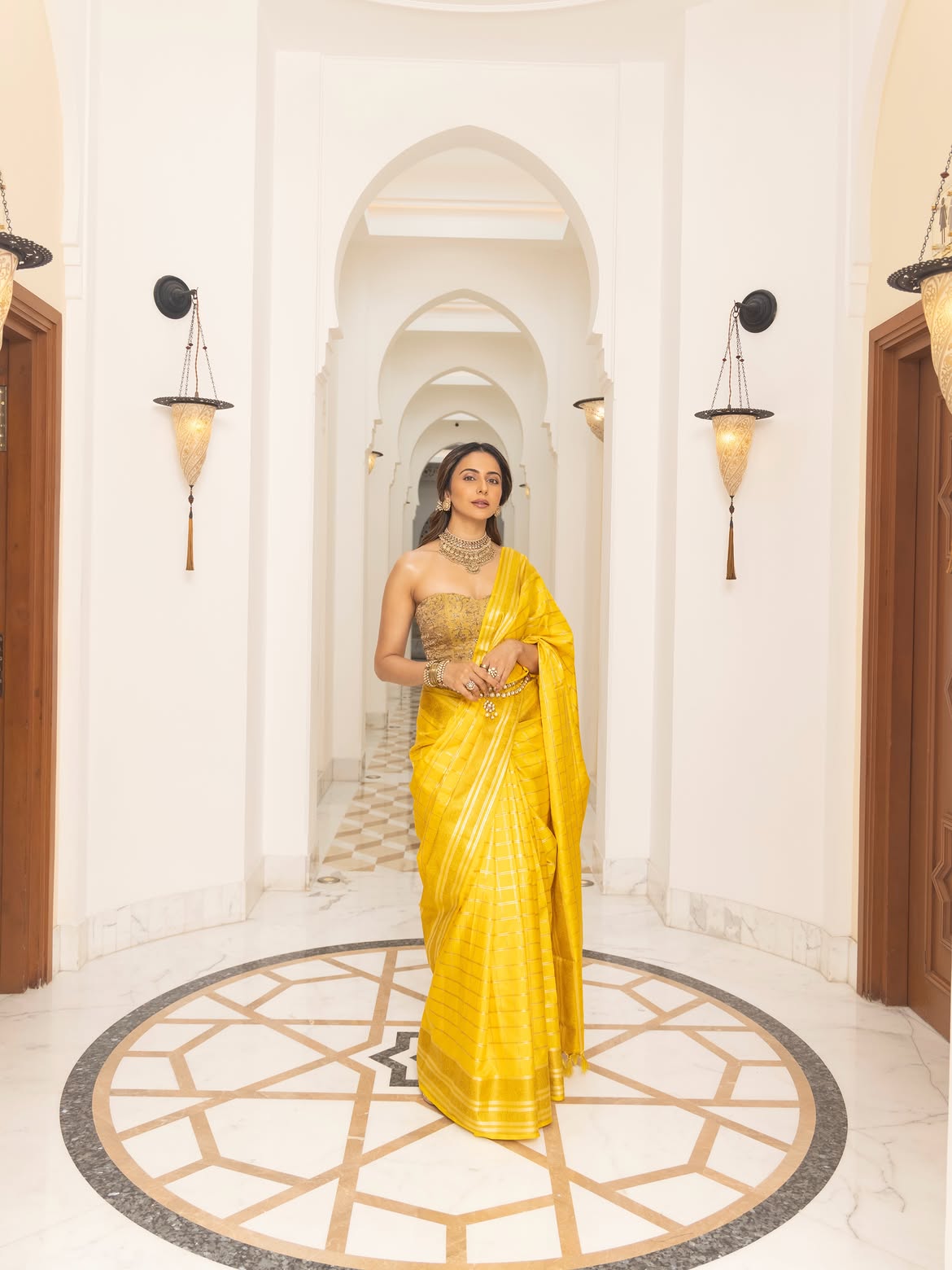 Rakul Preet Singh Stunning Looks in Saree for Ramayana Event