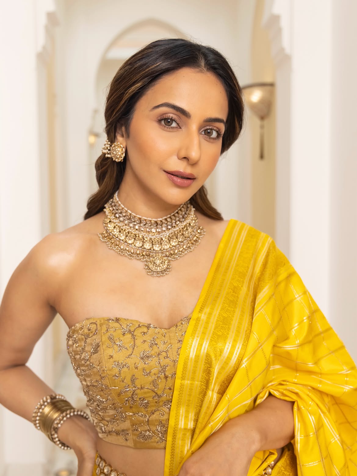 Rakul Preet Singh Stunning Looks in Saree for Ramayana Event