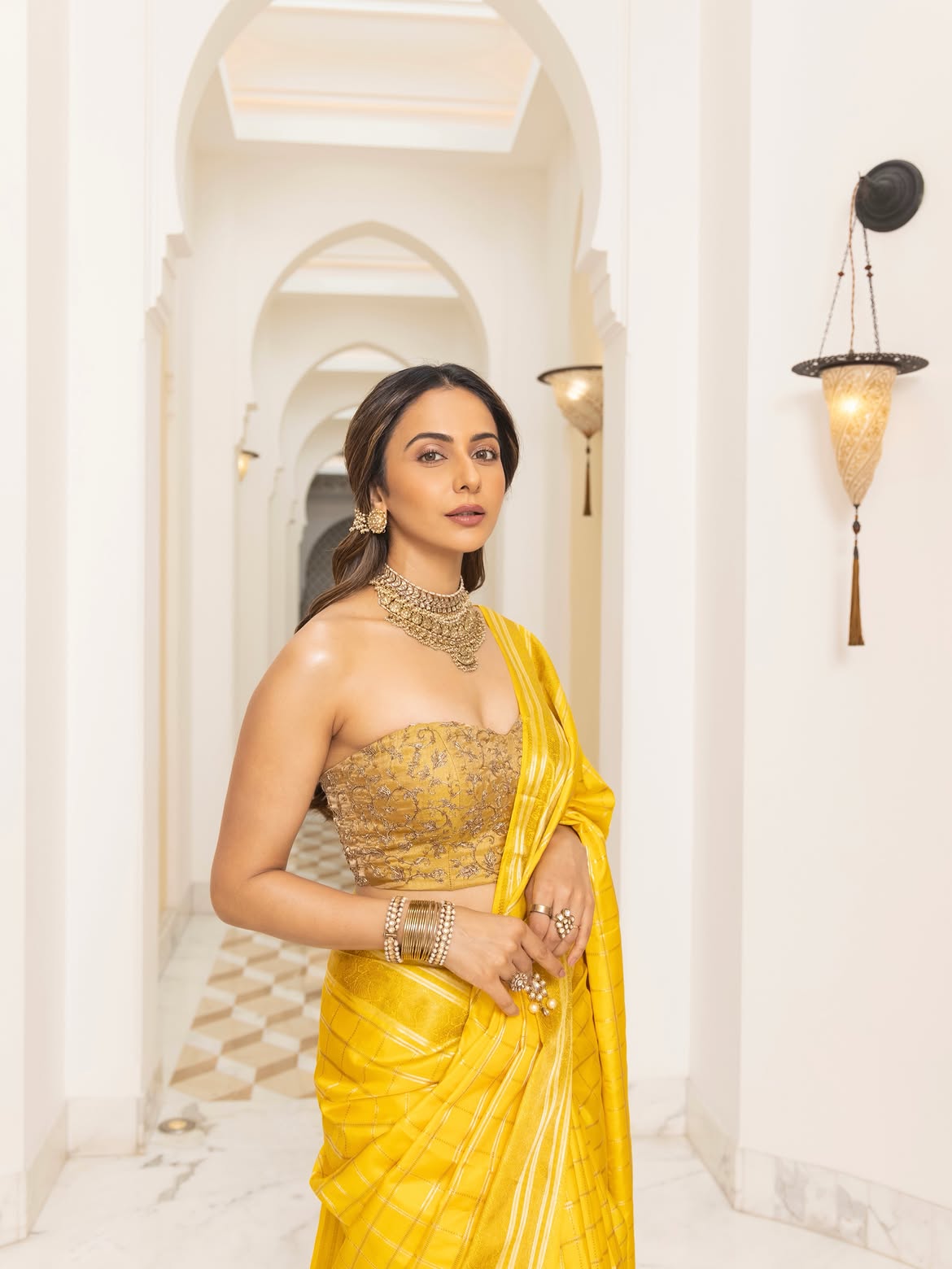 Rakul Preet Singh Stunning Looks in Saree for Ramayana Event