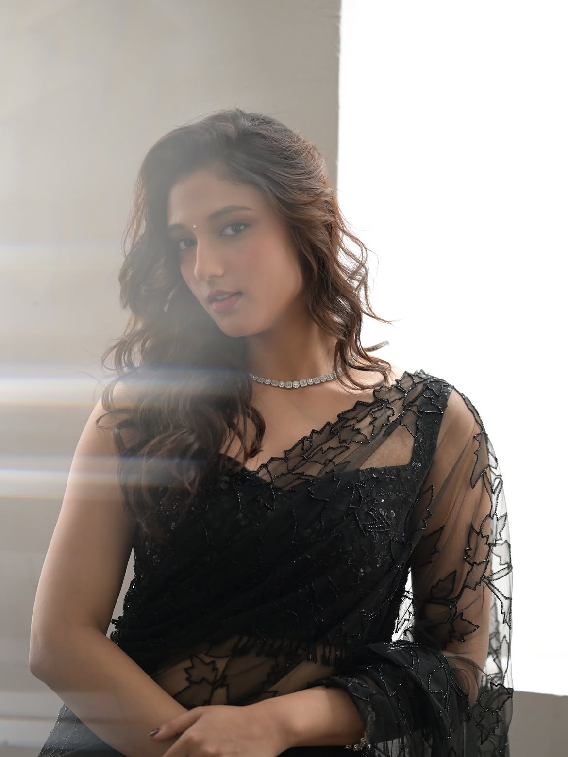 Ritika Nayak Stunning Looks in Black Saree