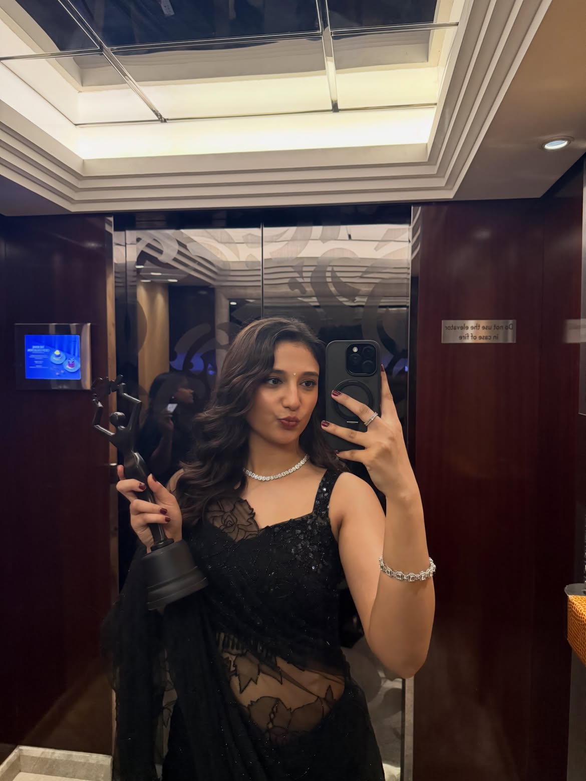 Ritika Nayak Stunning Looks in Black Saree