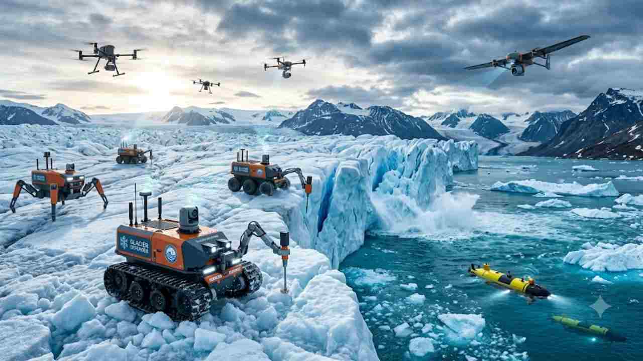 Glacier Robots: గ్లోబల్ వార్మింగ్‌పై రోబోల యుద్ధం.. మనుషులు వెళ్లలేని చోట ఏఐ నిఘా.. భూమిని రక్షించేందుకు శాస్త్రవేత్తల స్కెచ్