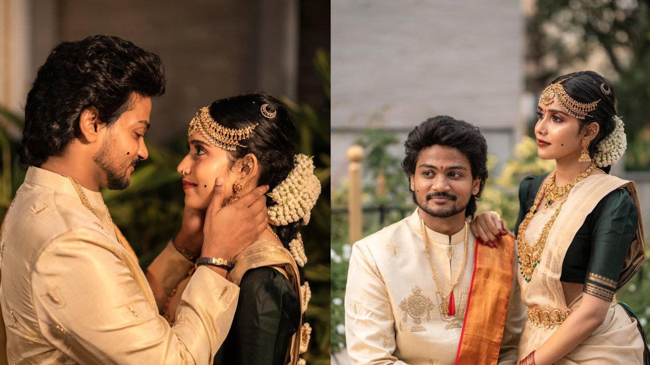 Shanmukh Jaswanth : పెళ్లి బట్టల్లో భార్యతో షణ్ముఖ్ జస్వంత్.. ఫొటోలు వైరల్..