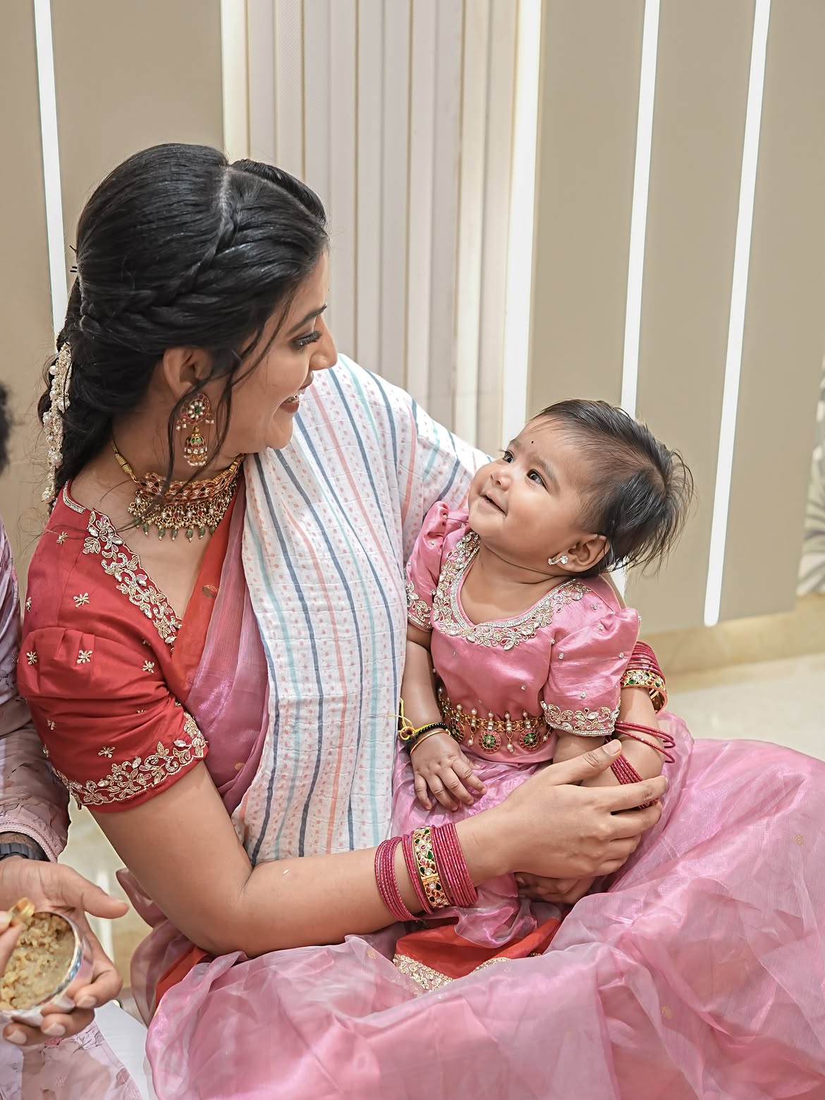 Shiva Jyothi Shares Daughter Annaprasana Photos