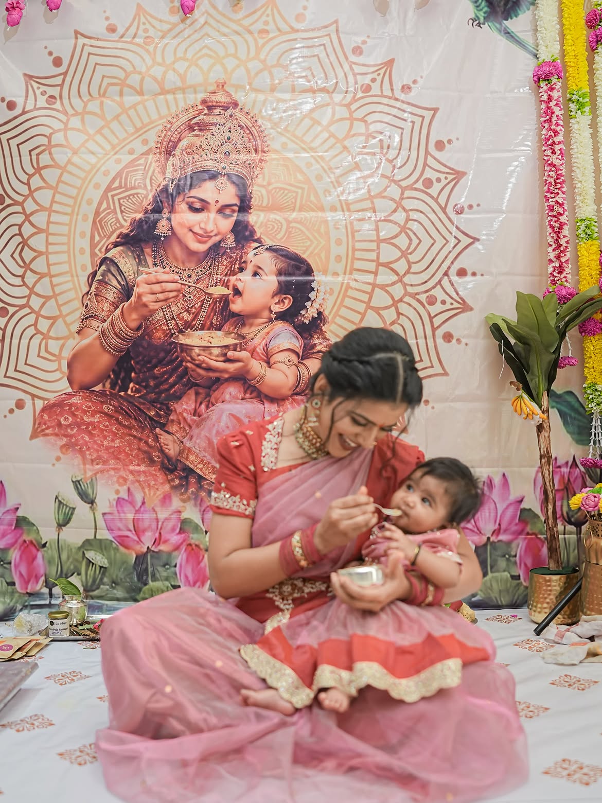 Shiva Jyothi Shares Daughter Annaprasana Photos