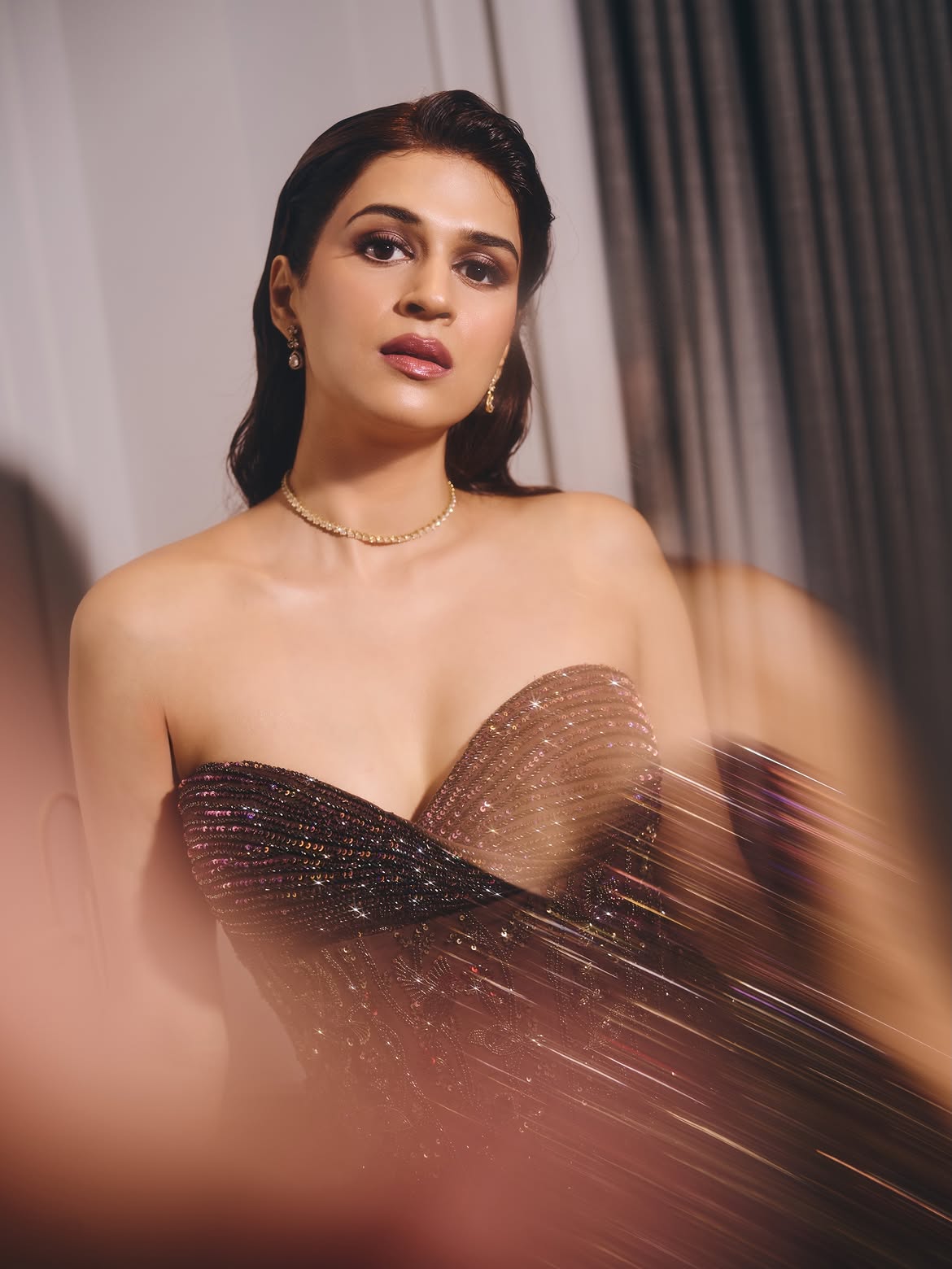 Shraddha Das Shines in Modern Gown