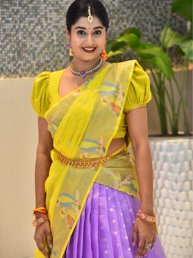 Shrasti Verma Stunning Looks in Half Saree