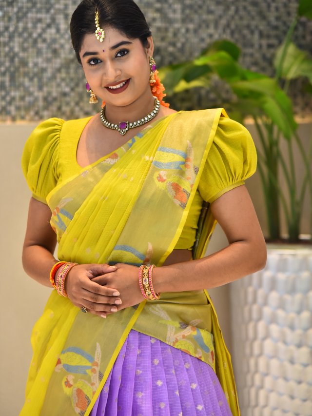 Shrasti Verma Stunning Looks in Half Saree
