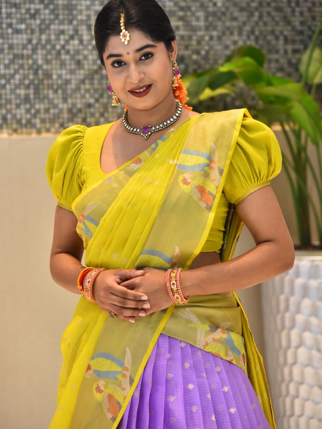 Shrasti Verma Stunning Looks in Half Saree