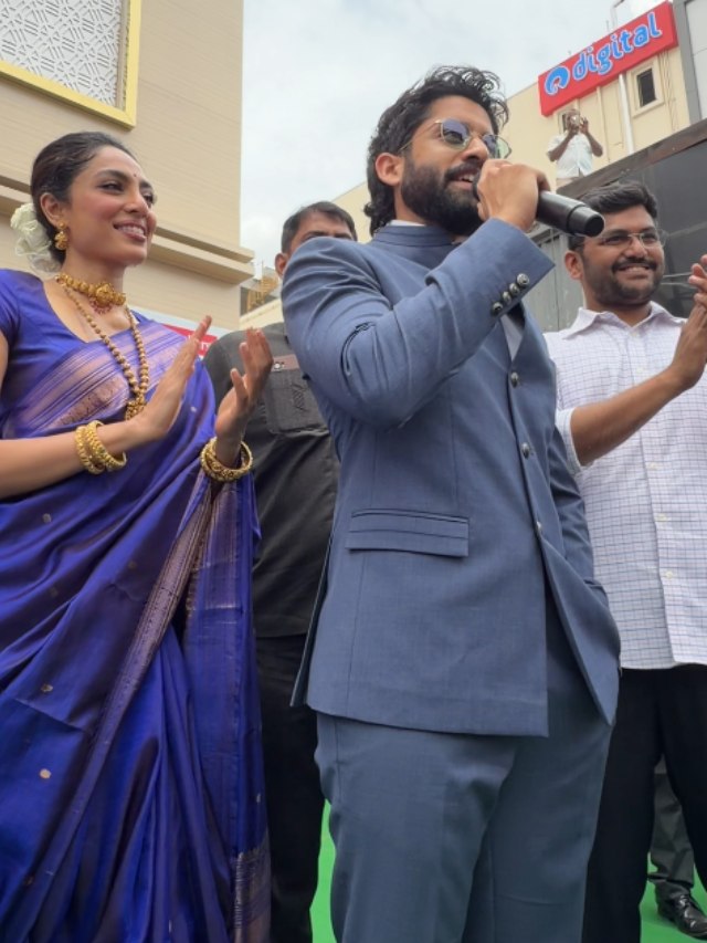 Naga Chaitanya Participated in Shop Opening with his Wife Sobhita Dhulipala