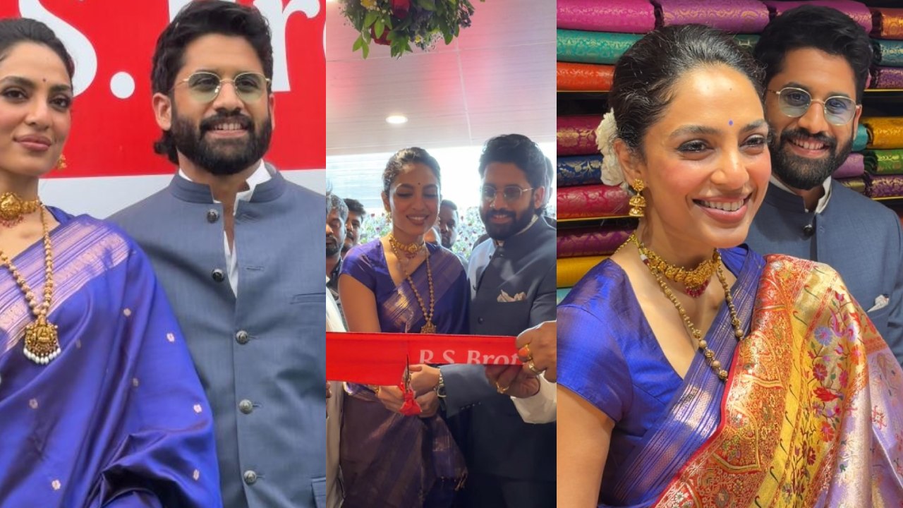 Naga Chaitanya Sobhita Dhulipala : భార్య శోభితతో కలిసి షాప్ ఓపెనింగ్‌లో సందడి చేసిన నాగచైతన్య.. చైతూ – శోభిత ఫొటోలు వైరల్..
