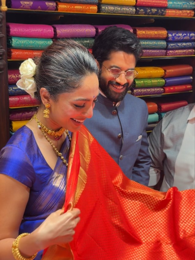 Naga Chaitanya Participated in Shop Opening with his Wife Sobhita Dhulipala