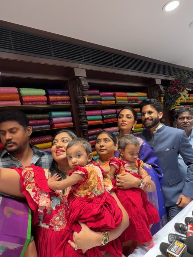 Naga Chaitanya Participated in Shop Opening with his Wife Sobhita Dhulipala