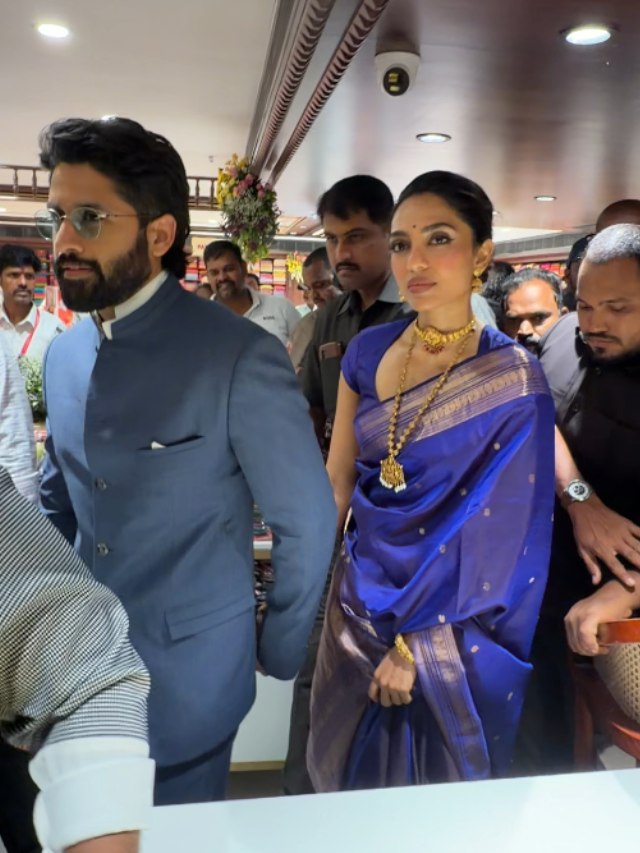 Naga Chaitanya Participated in Shop Opening with his Wife Sobhita Dhulipala