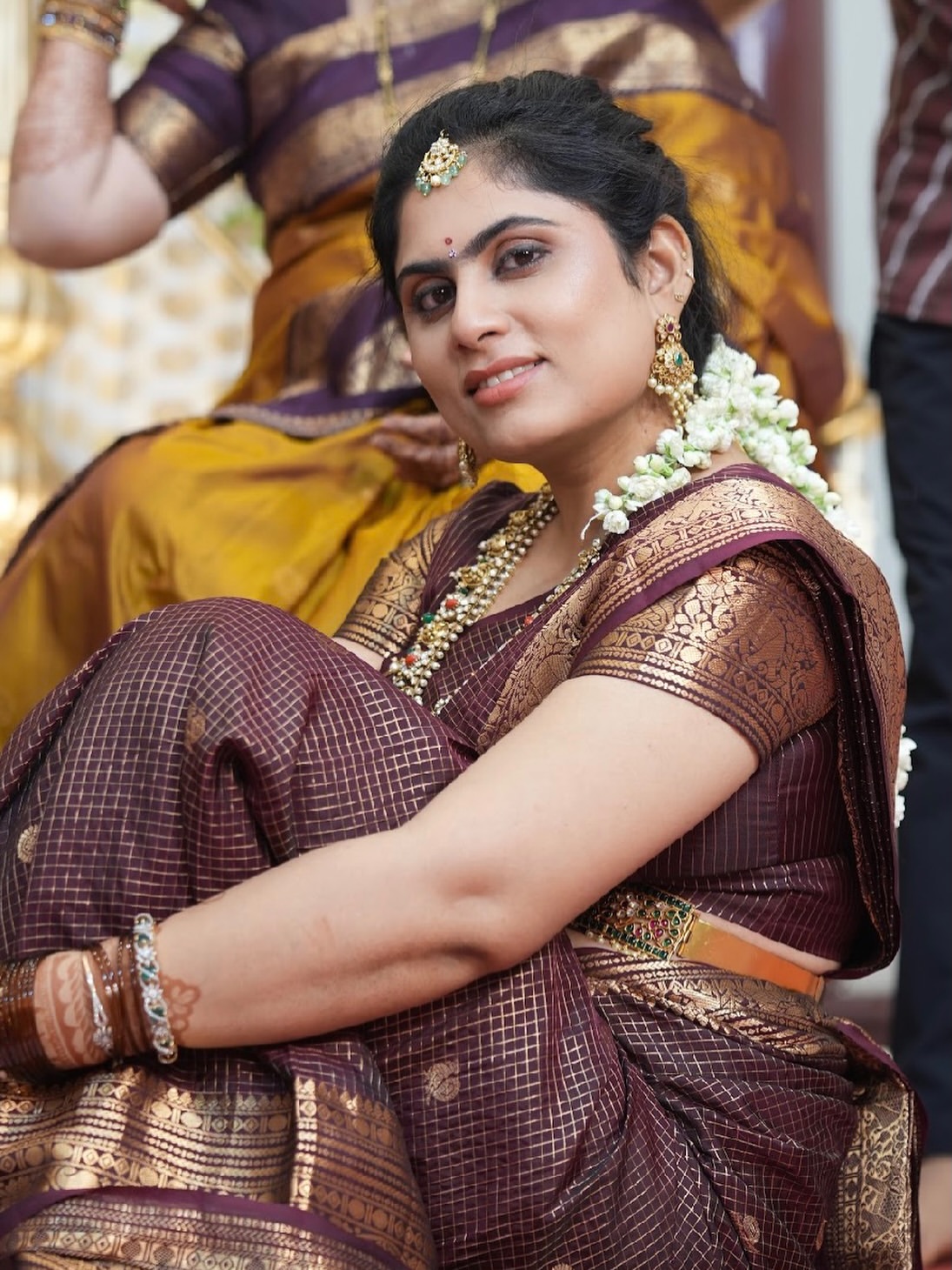Dil Raju Wife Tejaswini Vygha Stunning Looks in Saree