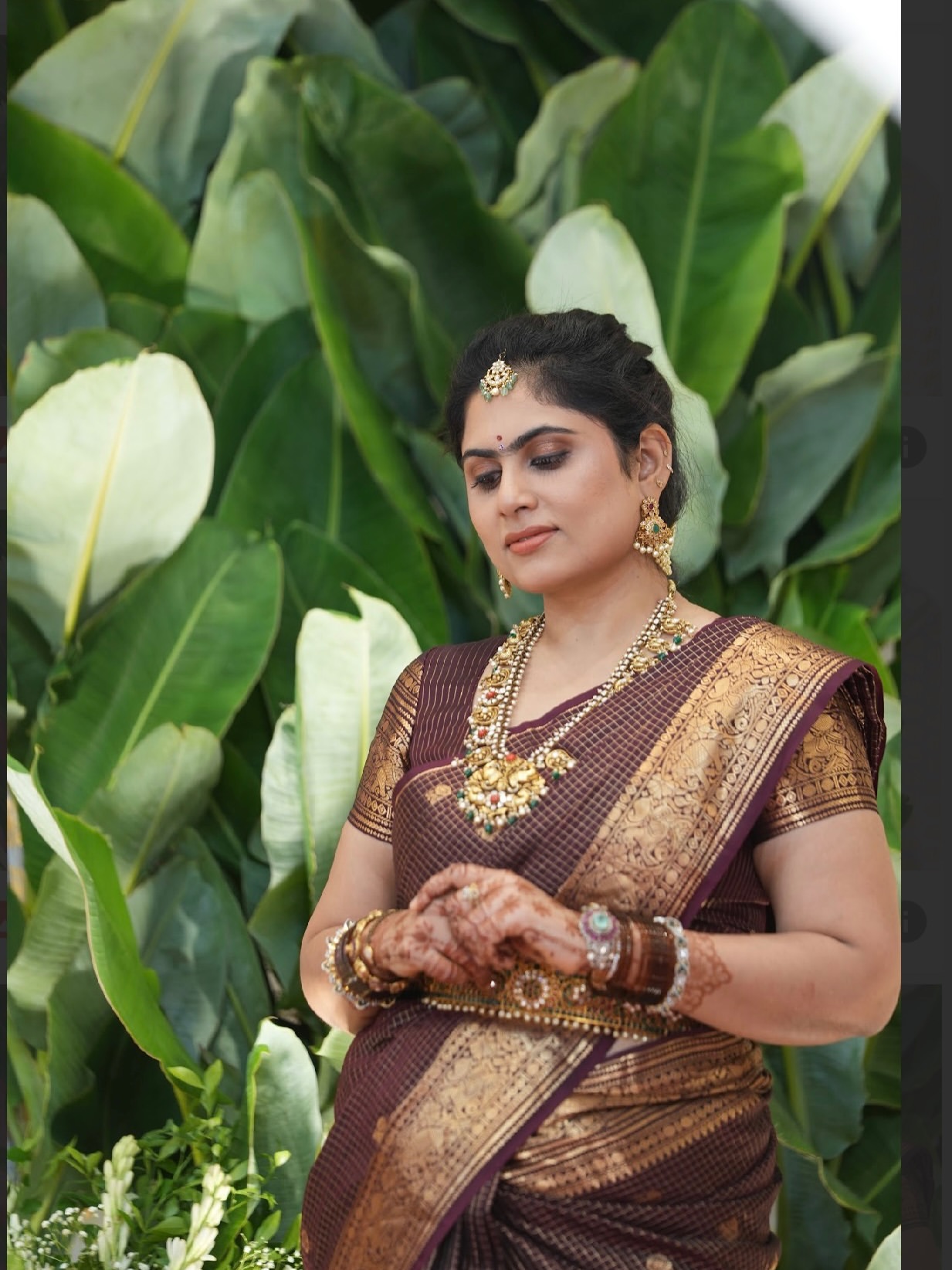 Dil Raju Wife Tejaswini Vygha Stunning Looks in Saree
