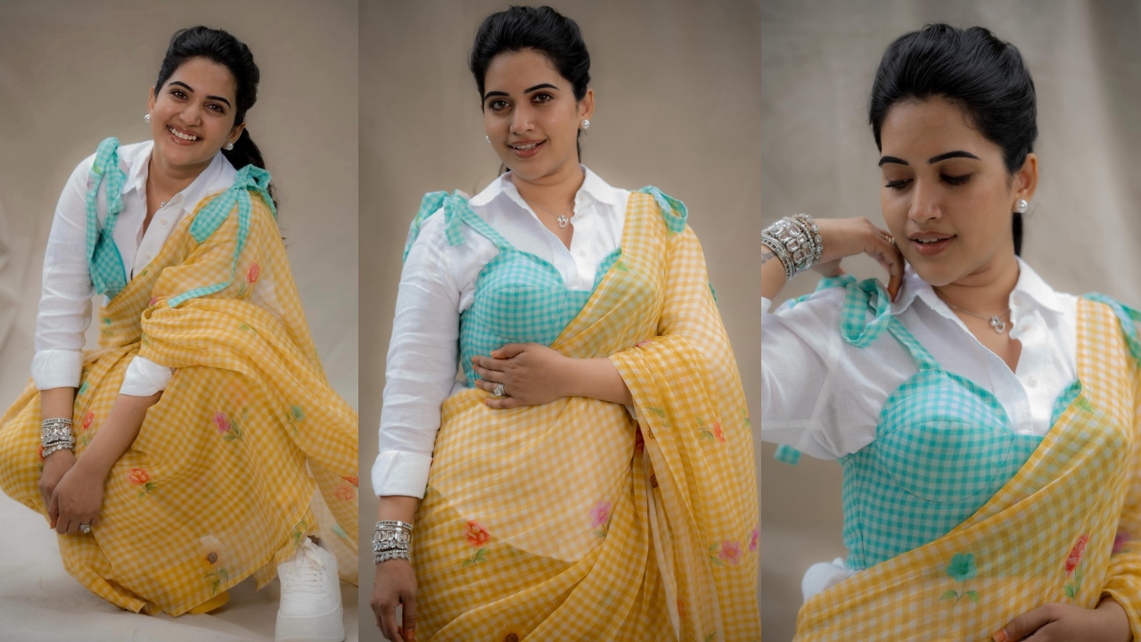 Sravanthi Chokarapu : చీర‌లో తెలుగు అందం.. యాంక‌ర్ స్ర‌వంతి క్యూట్ ఫోటోలు..