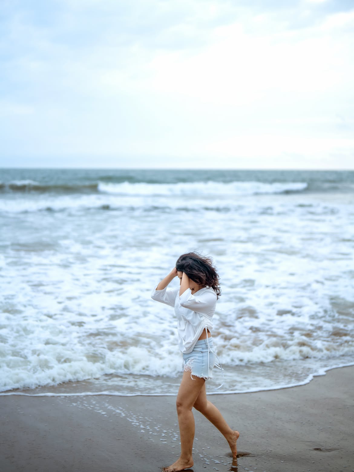 Varshini Sounderajan Enjoying in Beach