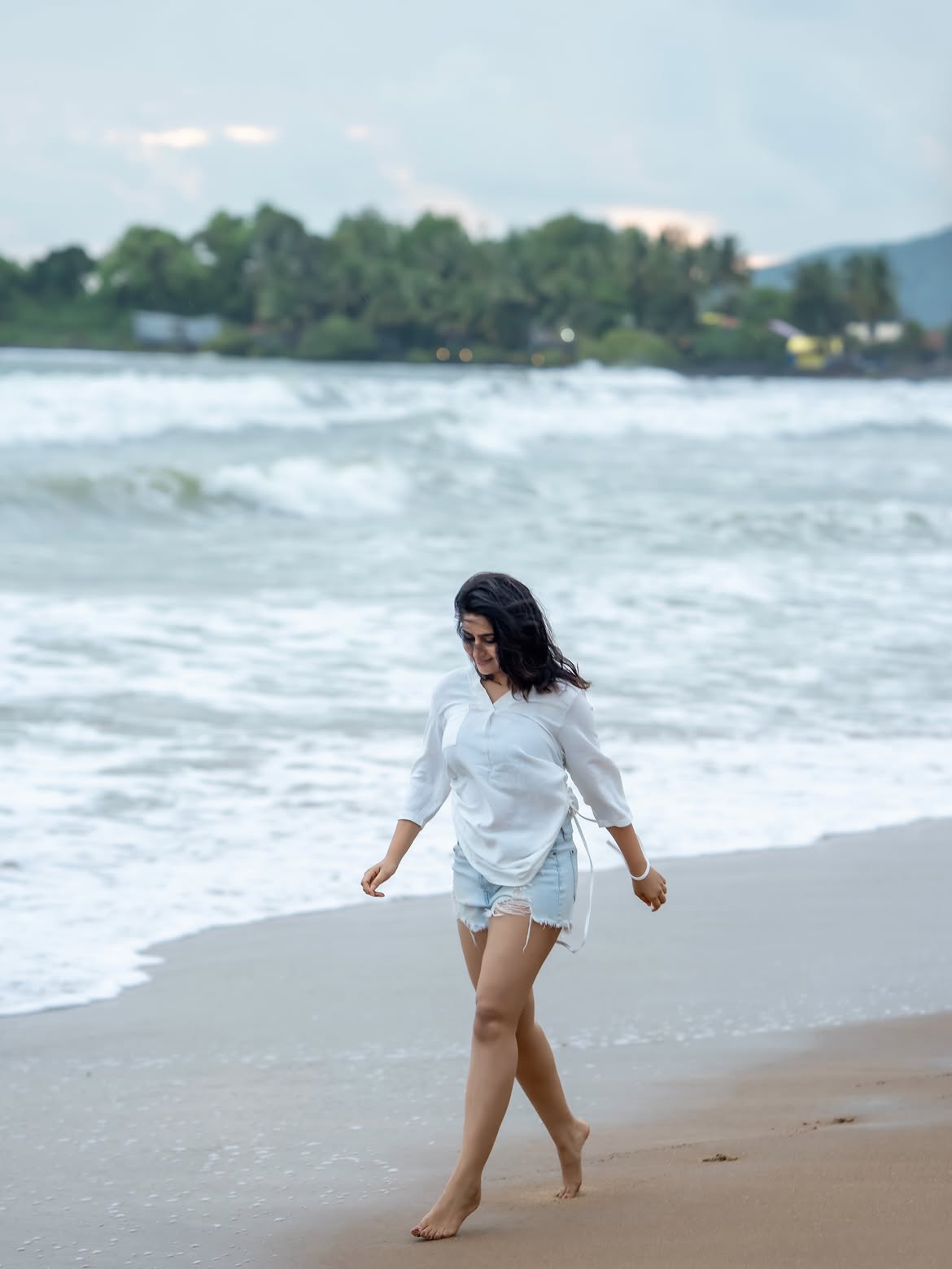 Varshini Sounderajan Enjoying in Beach