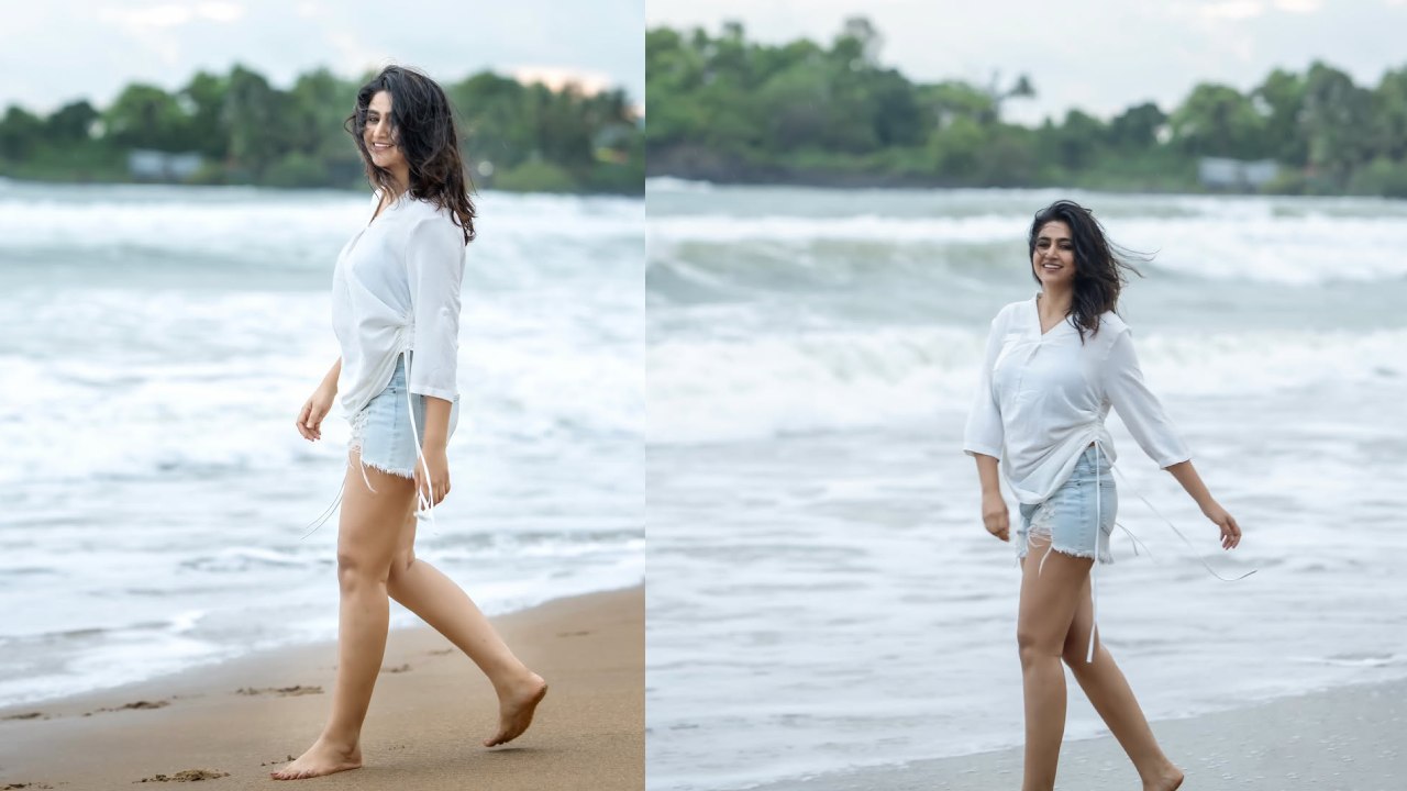 Varshini Sounderajan : బీచ్‌లో వర్షిణి సౌందర్ రాజన్ వయ్యారాలు..