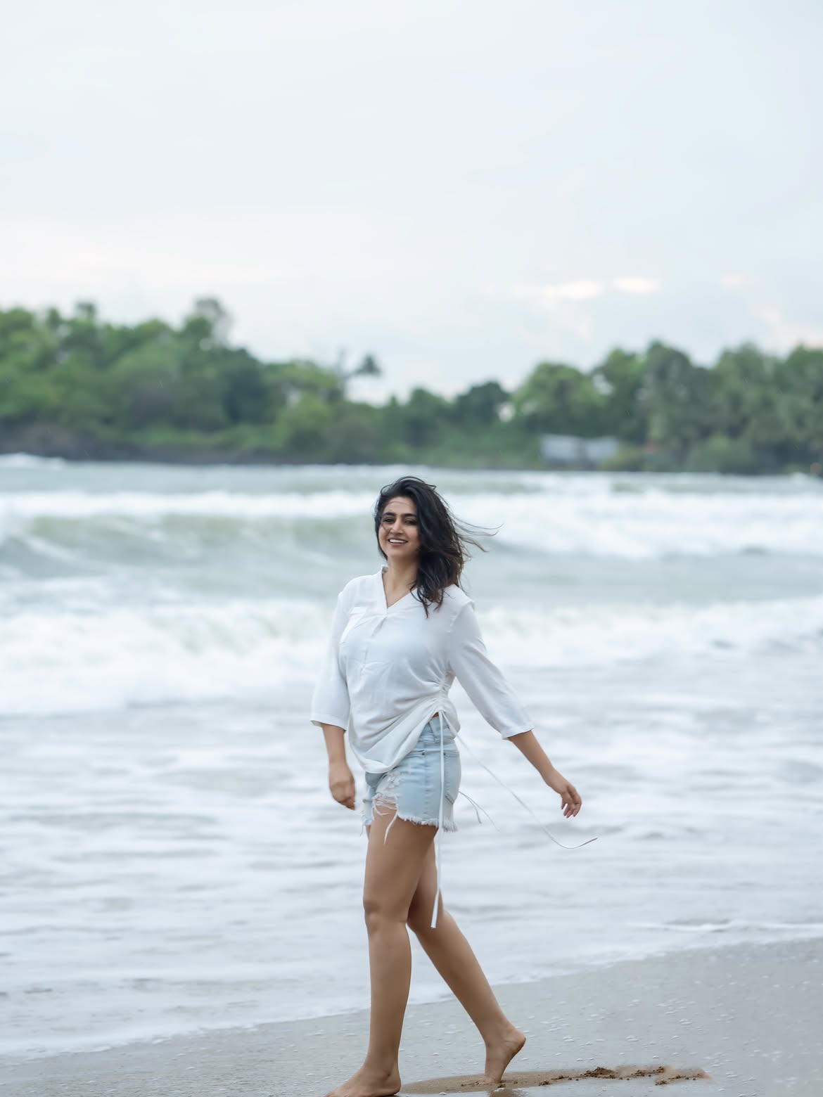 Varshini Sounderajan Enjoying in Beach