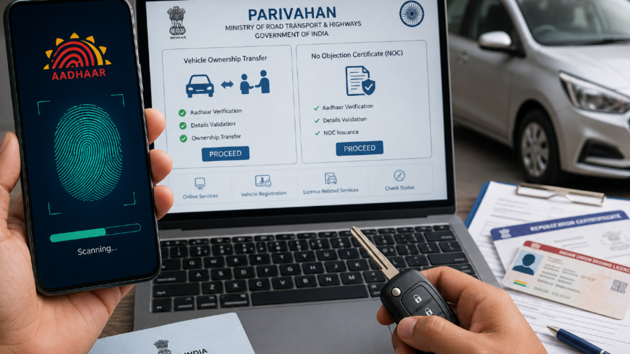 Vehicle Ownership Transfer : అక్రమాలకు ఎండ్ కార్డ్.. ఇక ఆధార్ ఎంట్రీతోనే వెహికల్ ఓనర్‌షిప్ ట్రాన్స్‌ఫర్.. ఫుల్ డిటెయిల్స్!