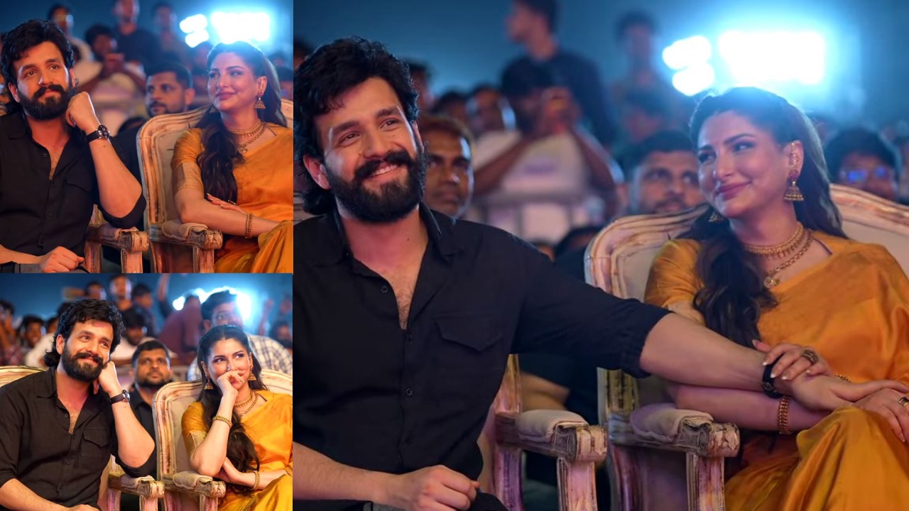 Zainab Ravdjee Akhil : మొదటిసారి సినిమా ఈవెంట్లో అఖిల్ భార్య.. జైనబ్ రవ్జీ-అఖిల్ క్యూట్ ఫొటోలు వైరల్..