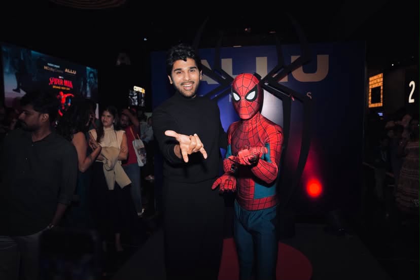 Allu Family in Allu Cinemas for Spider Man Movie