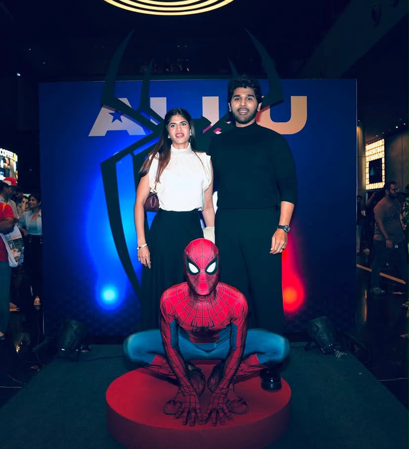 Allu Family in Allu Cinemas for Spider Man Movie
