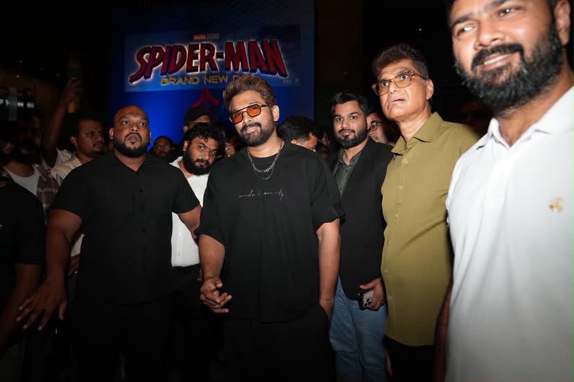 Allu Family in Allu Cinemas for Spider Man Movie