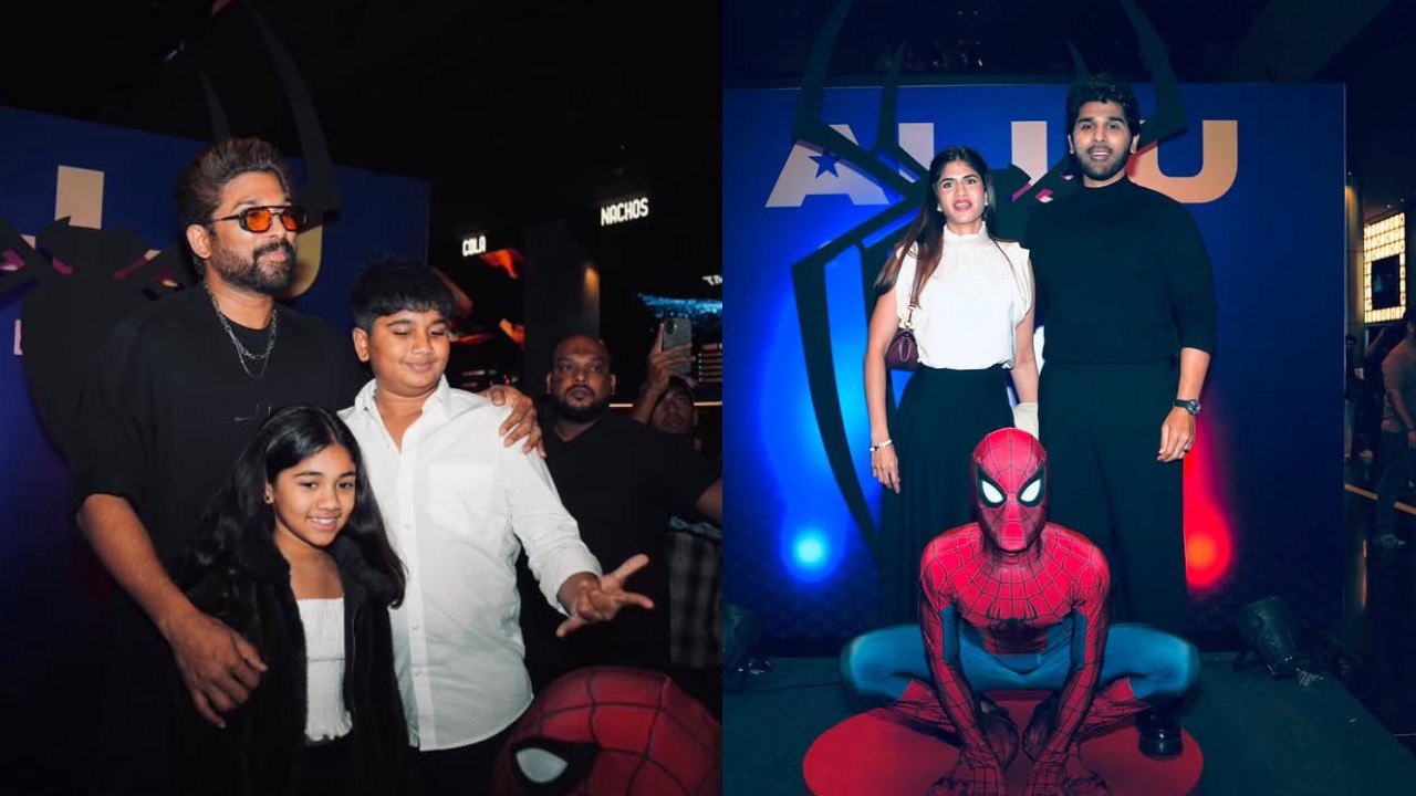Allu Family : స్పైడర్ మ్యాన్ షోలో సందడి చేసిన అల్లు ఫ్యామిలీ.. ఫొటోలు..