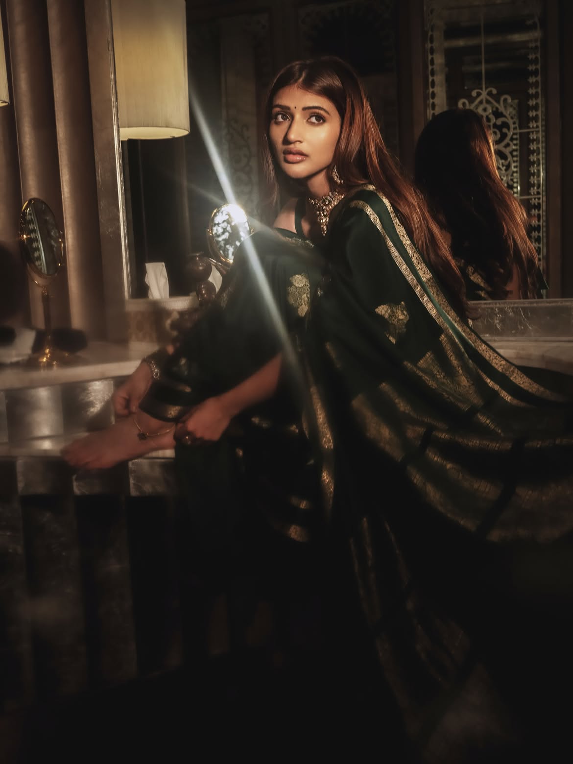 sreeleela Stunning Looks in Black Saree