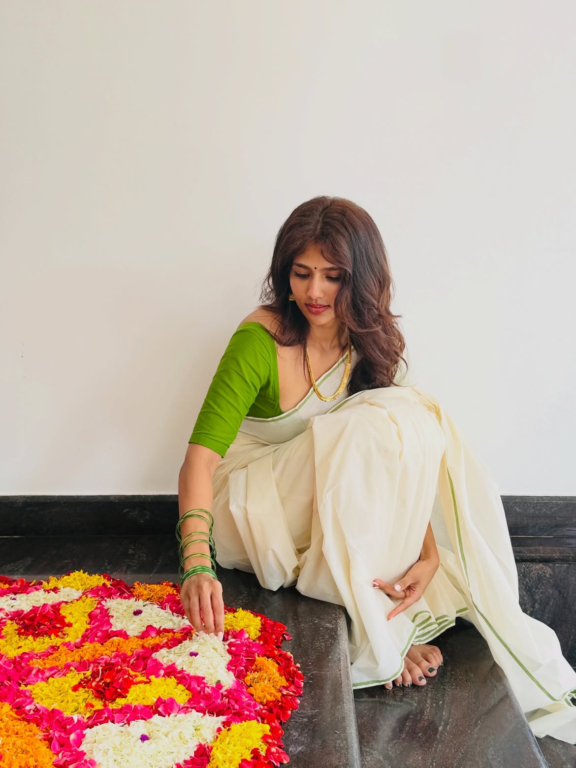 RGV Actress Aaradhya Onam Special Photos