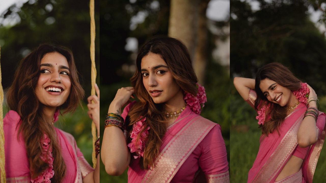 Priya Prakash Varrier : పింక్ శారీలో ప్రియా ప్ర‌కాష్ వారియ‌ర్‌.. సూప‌ర్ ఫోటోలు..