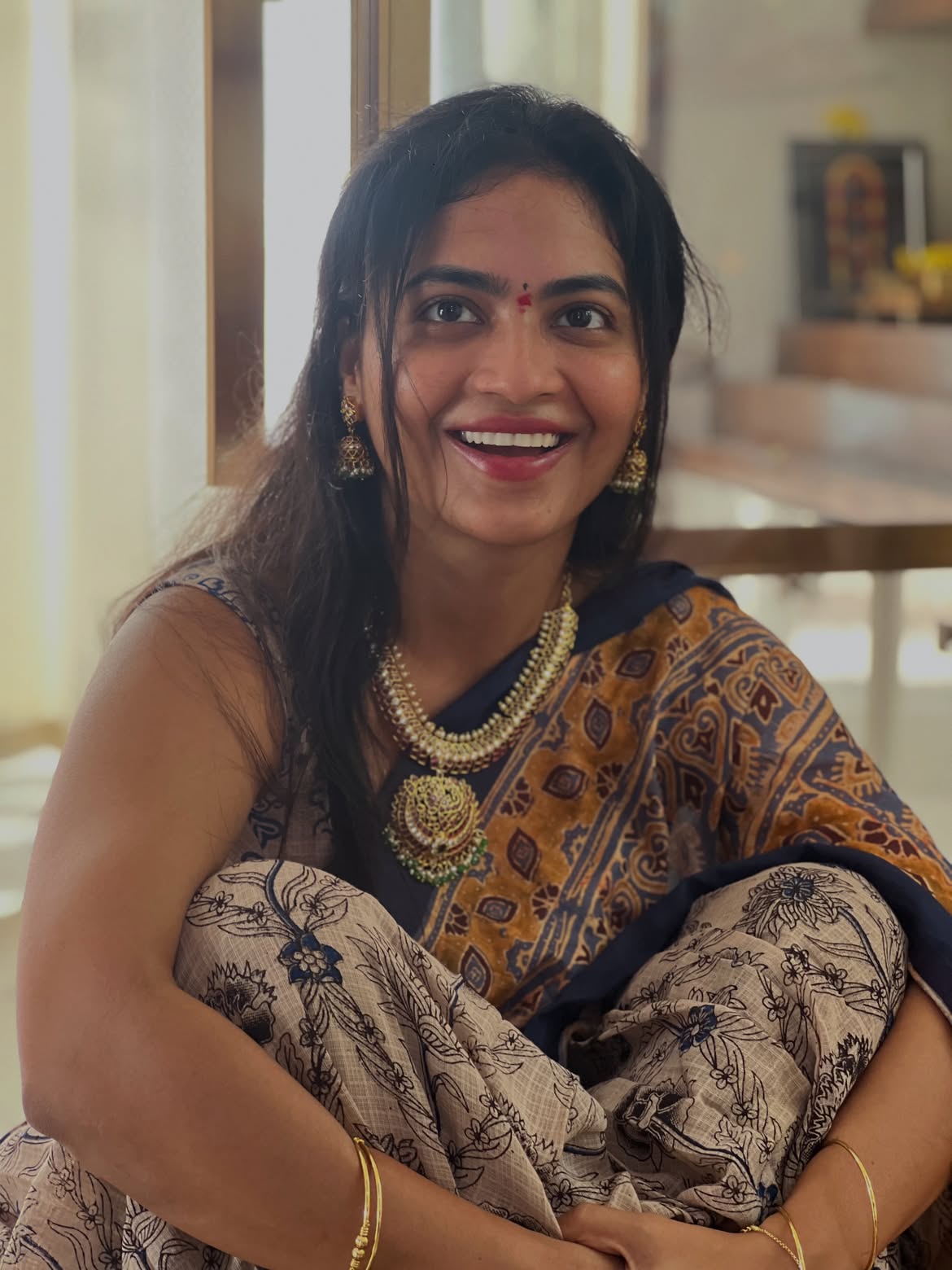 Alekhya Harika Varalakshmi Vratham Special Photos in Half Saree