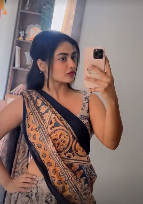 Alekhya Harika Varalakshmi Vratham Special Photos in Half Saree