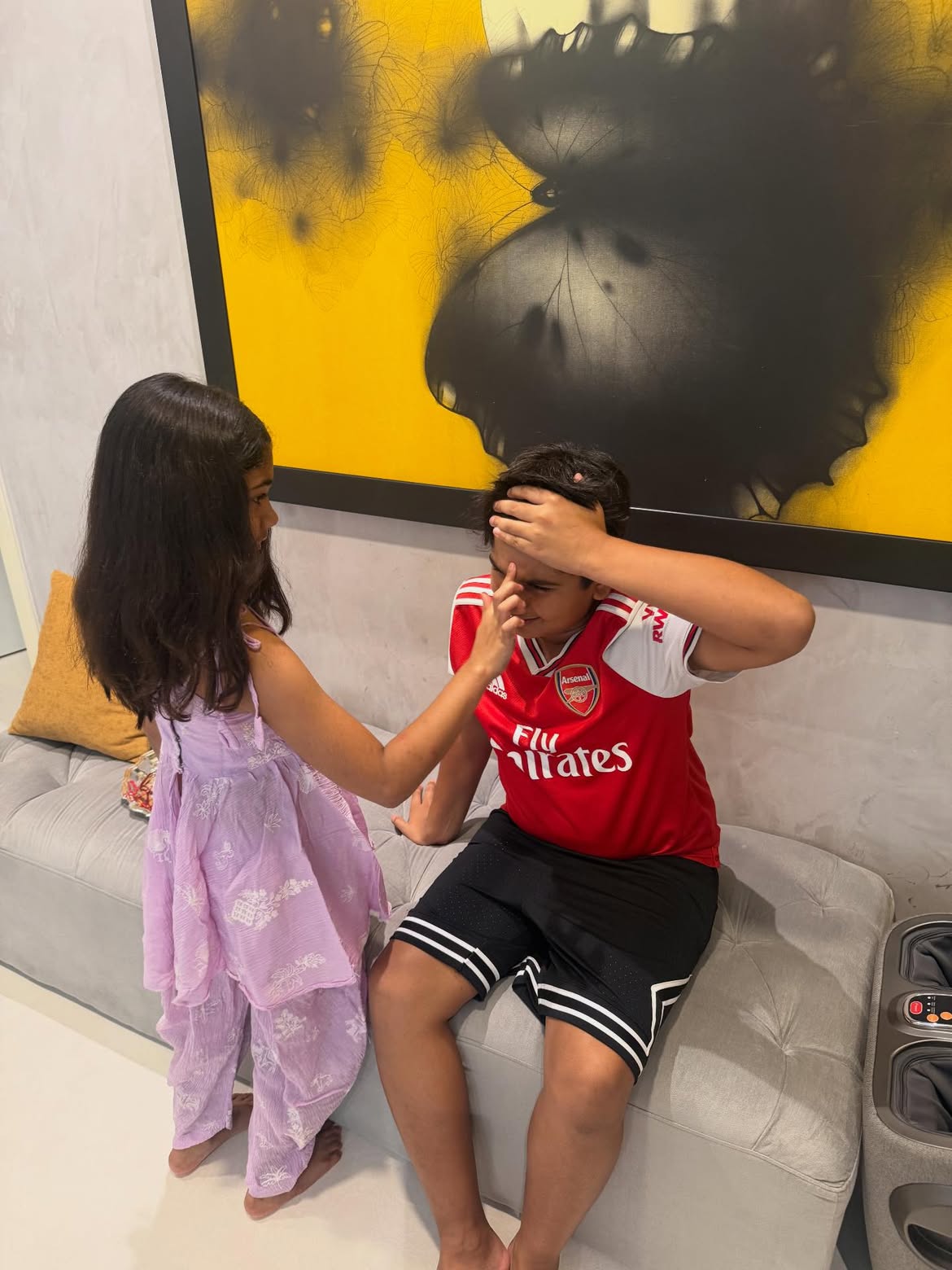 Allu Arjun Children Rakhi Celebrations Allu Arha Tied Rakhi to Ayaan