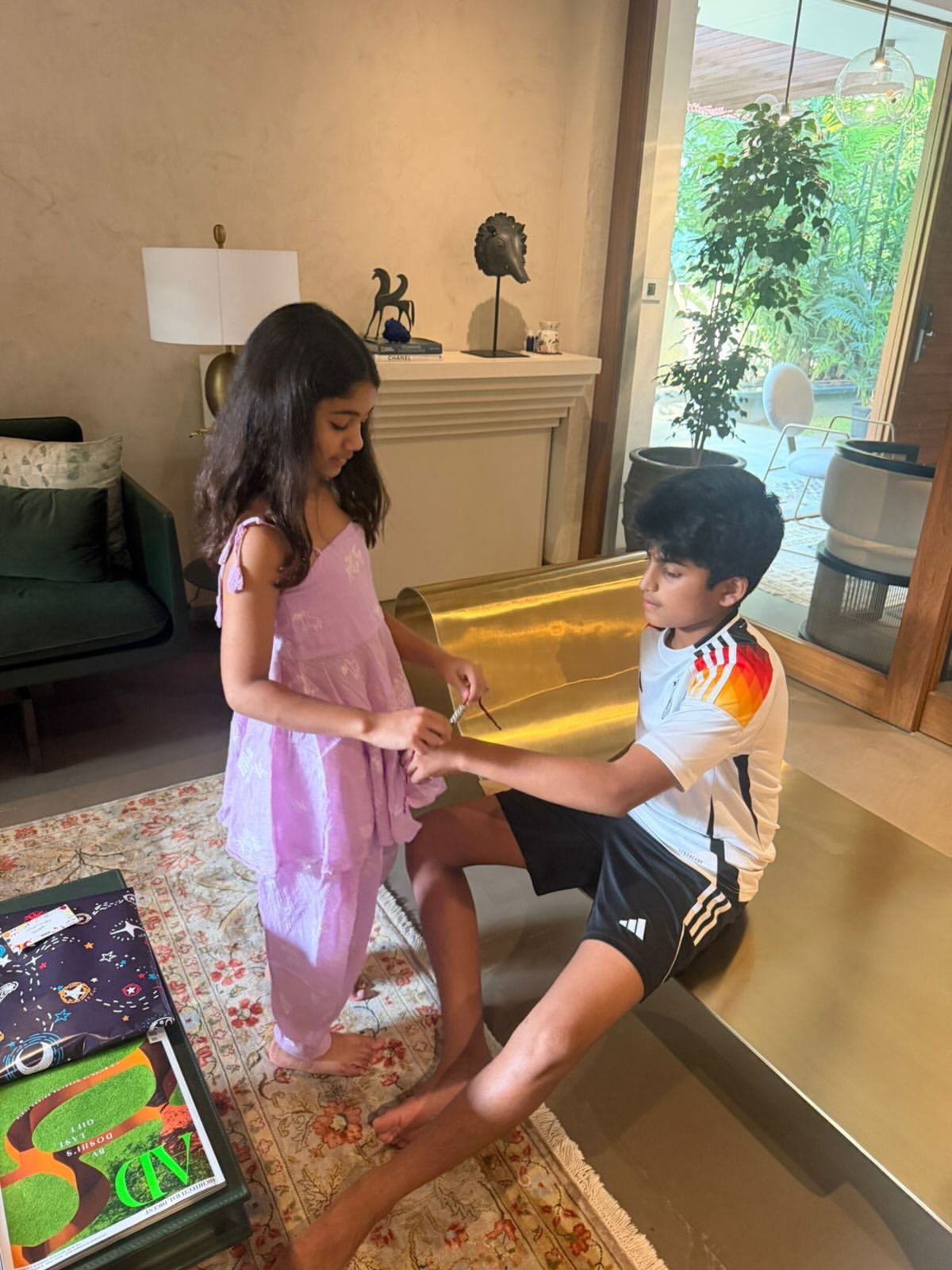 Allu Arjun Children Rakhi Celebrations Allu Arha Tied Rakhi to Ayaan