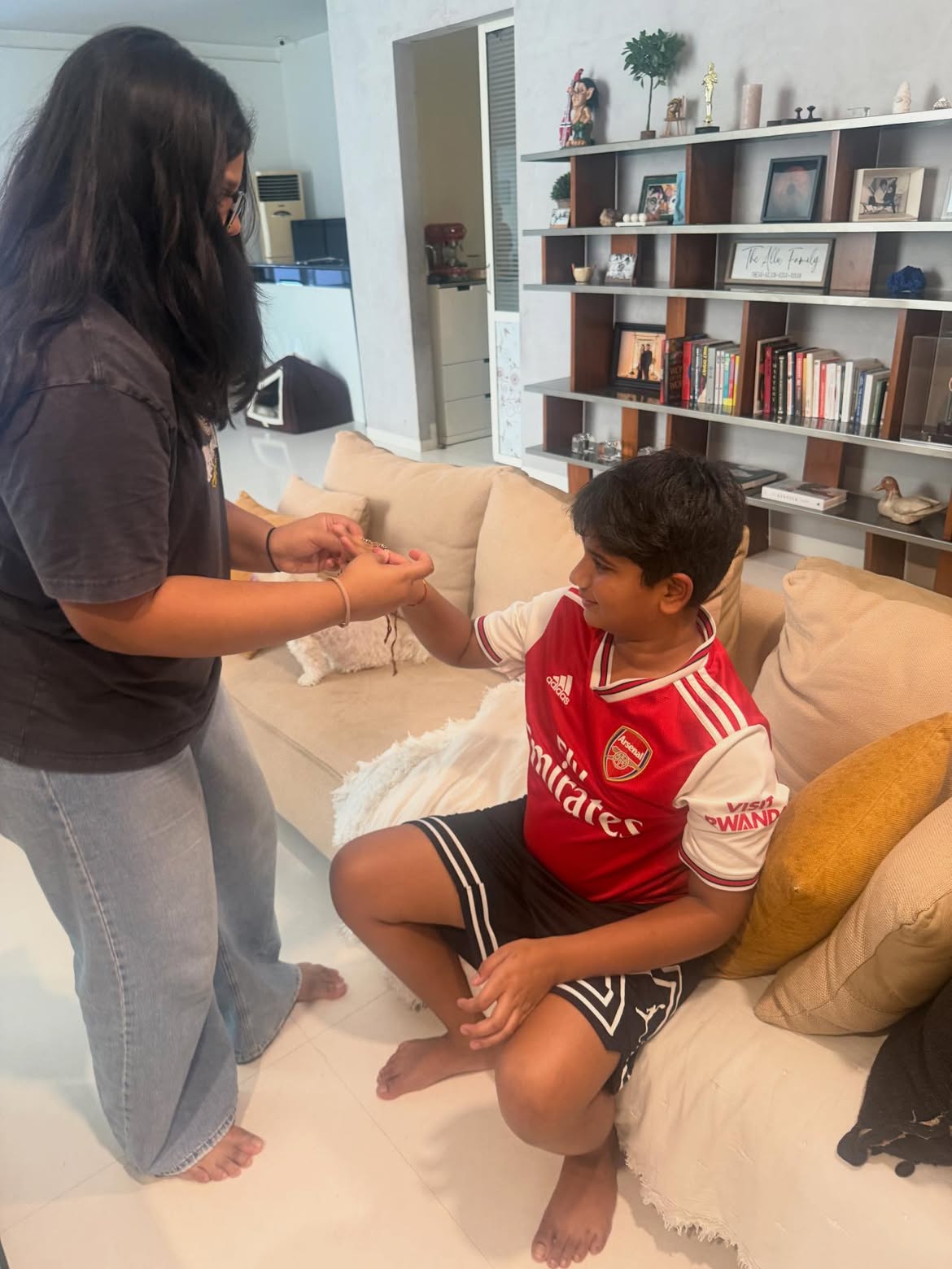 Allu Arjun Children Rakhi Celebrations Allu Arha Tied Rakhi to Ayaan