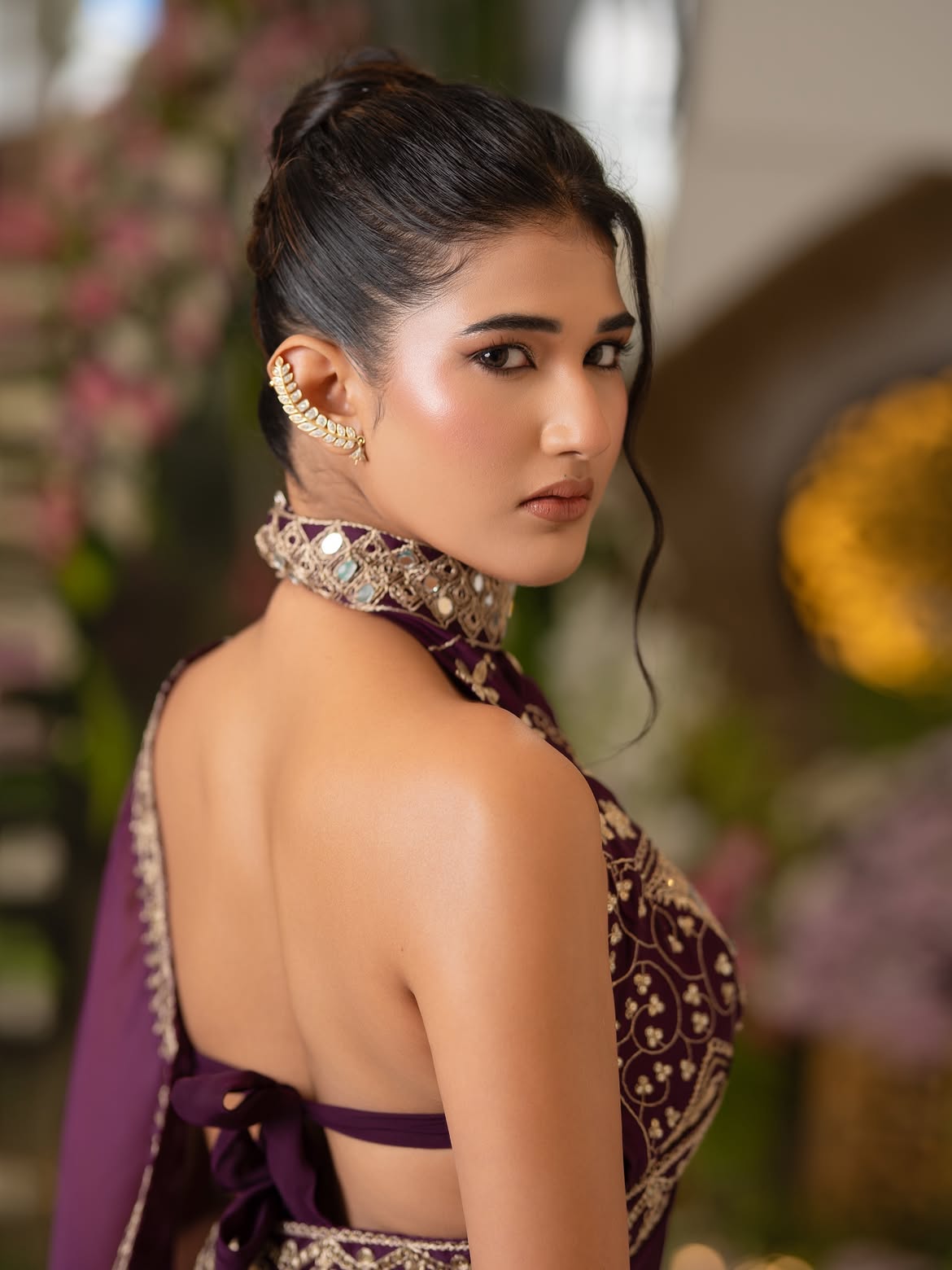 Amrutha Chowdary Stunning Looks in Saree