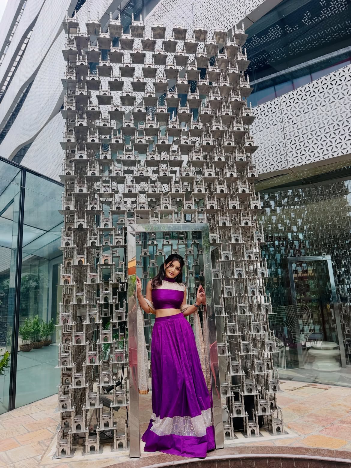 Ananya Nagalla Chraming Looks in Pink Lehenga