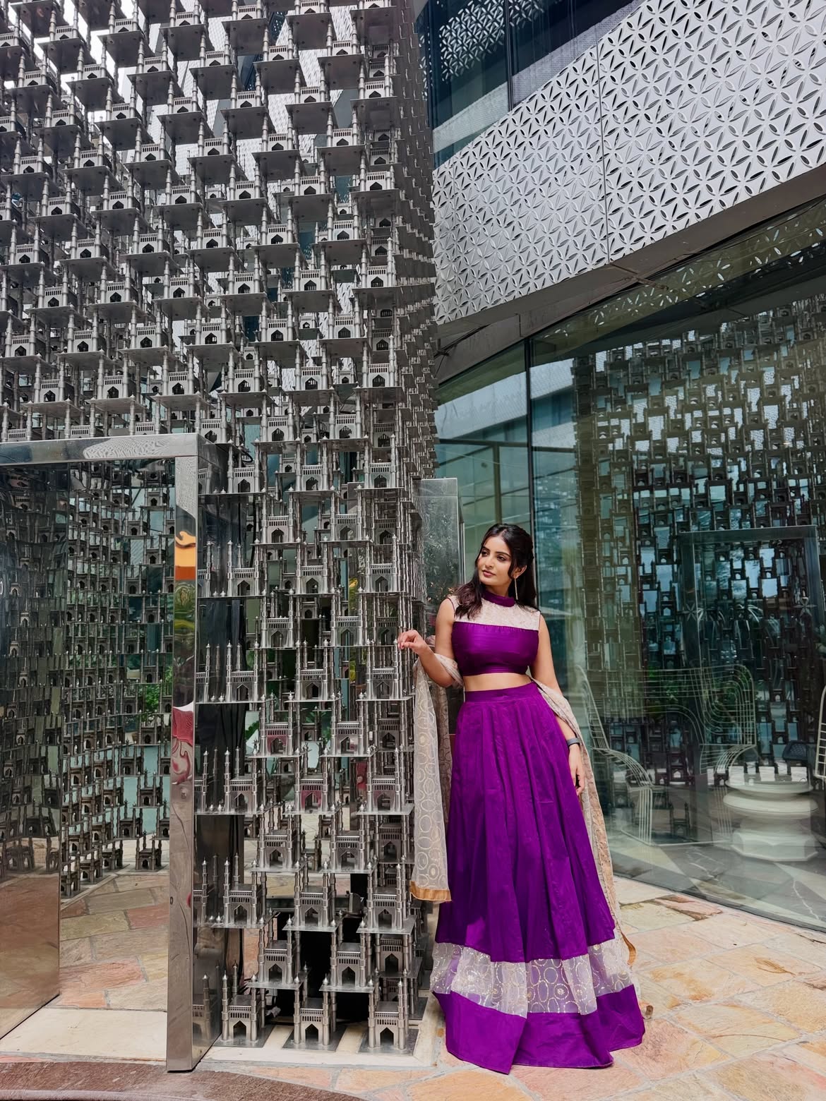 Ananya Nagalla Chraming Looks in Pink Lehenga