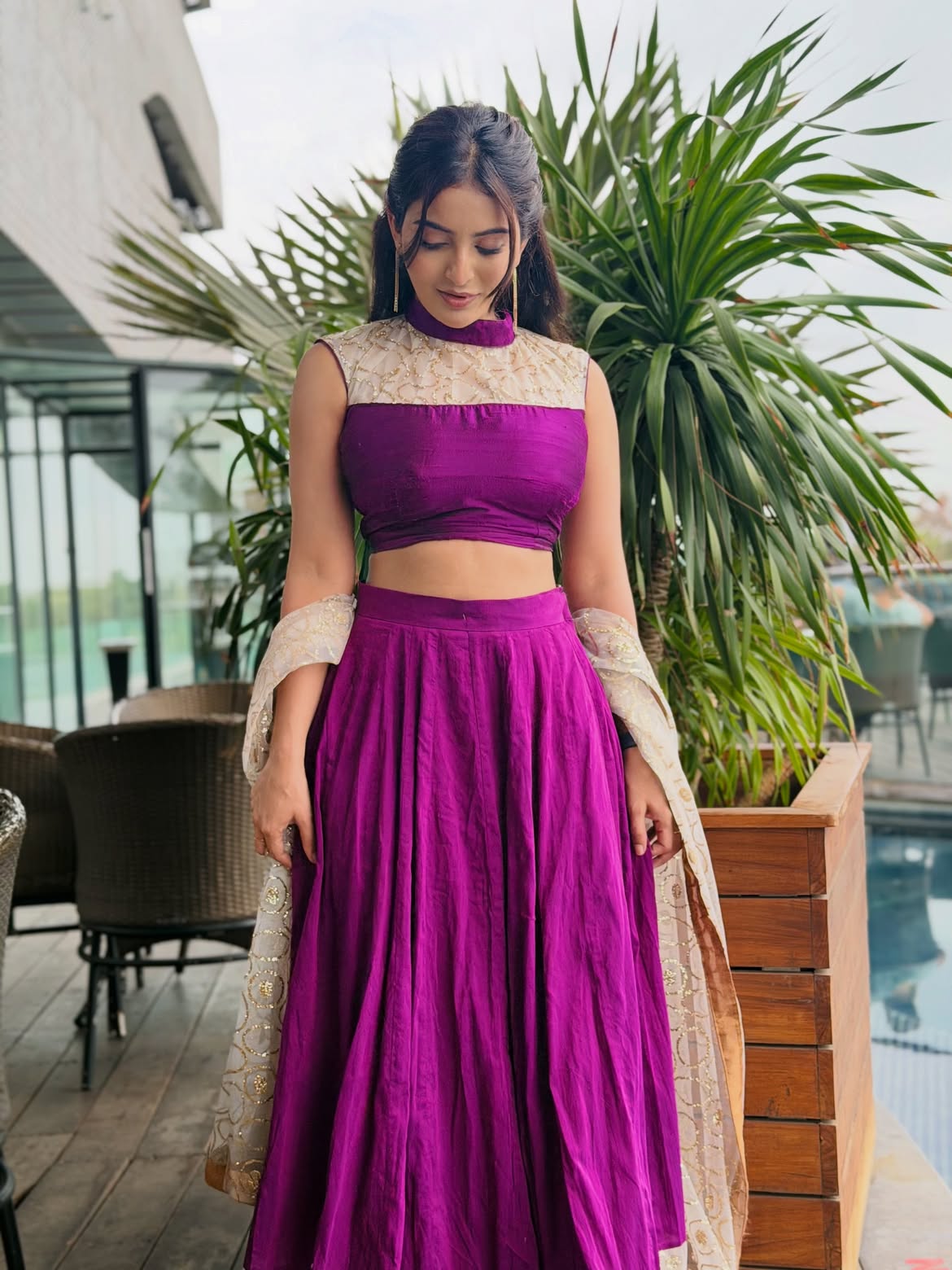 Ananya Nagalla Chraming Looks in Pink Lehenga