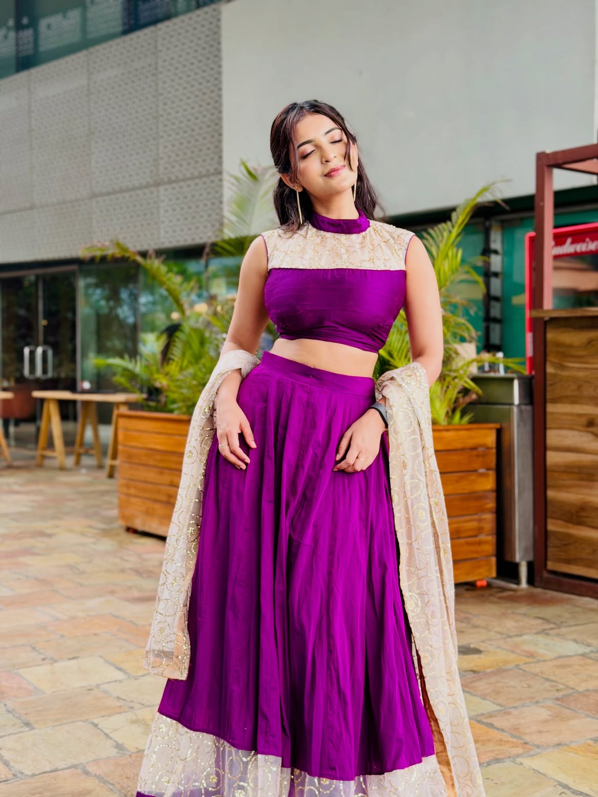 Ananya Nagalla Chraming Looks in Pink Lehenga