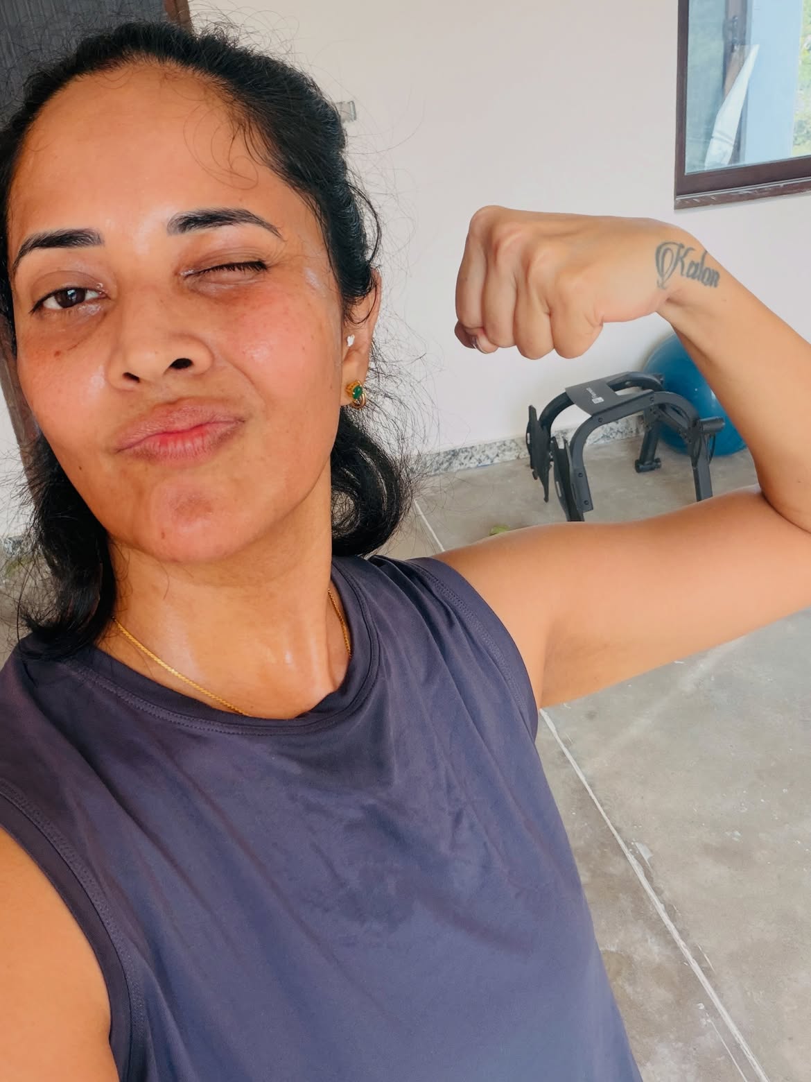 Anasuya Bharadwaj Shares her Workout Photos