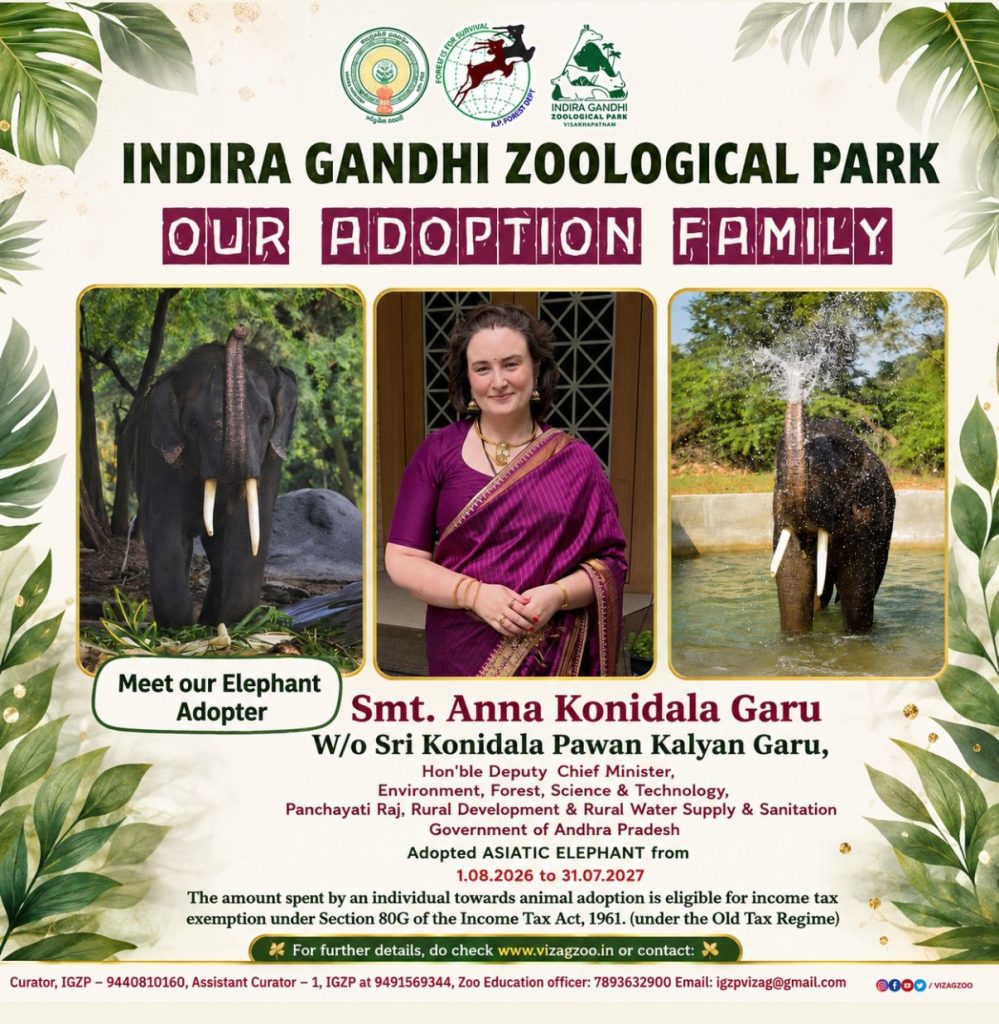 Pawan Kalyan Wife Anna Konidala Adopted Elephant and Tiger 
