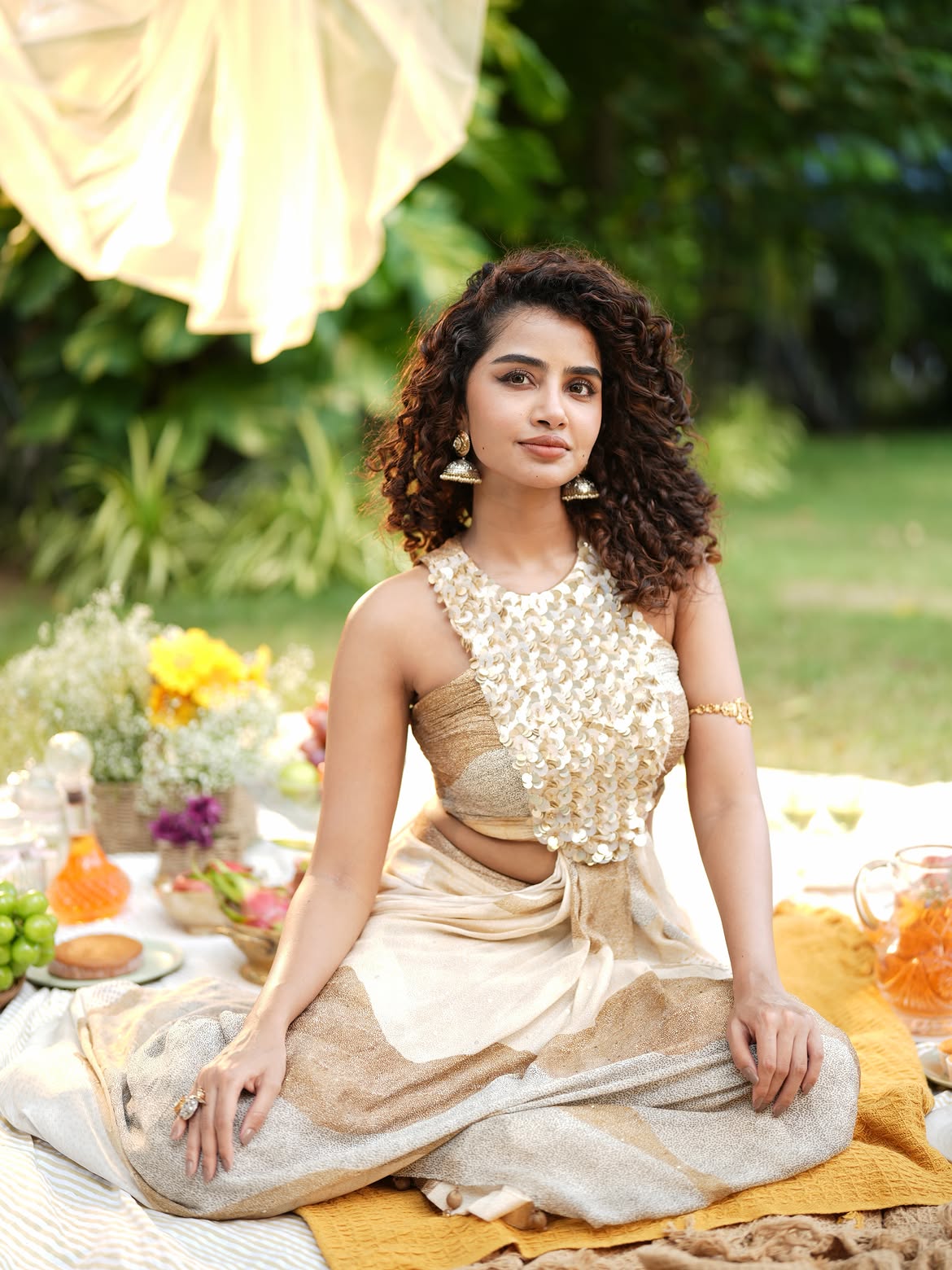Anupama Parameswaran Stunning Looks with Fruits and Flowers