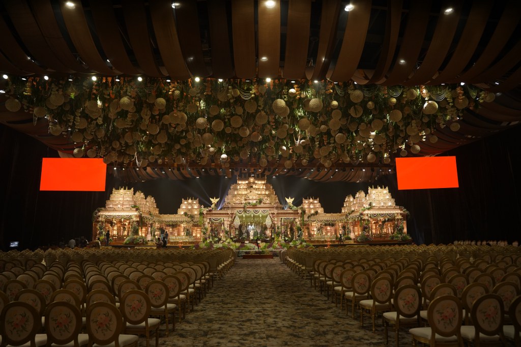 Bandla Ganesh Daughter Wedding Stage Set