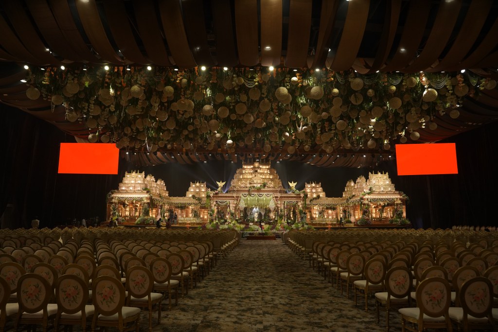 Bandla Ganesh Daughter Wedding Stage Set