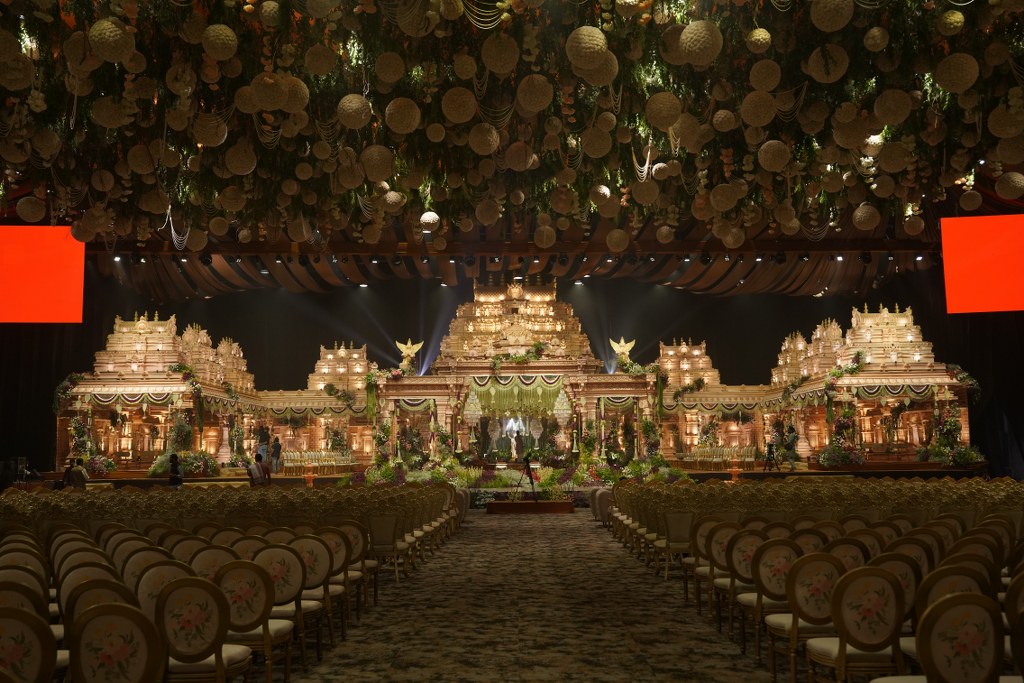 Bandla Ganesh Daughter Wedding Stage Set